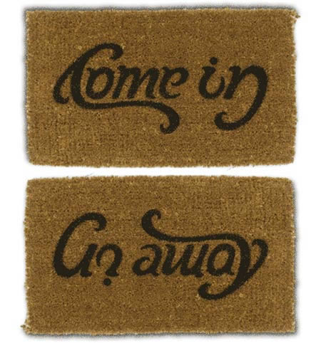 Greet Or Turn Away Guests With A Unique Welcome Mat Nat S Corner